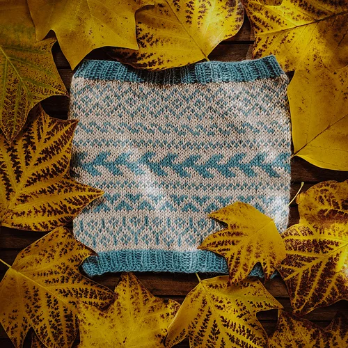 Halsvarmer i fair isle
